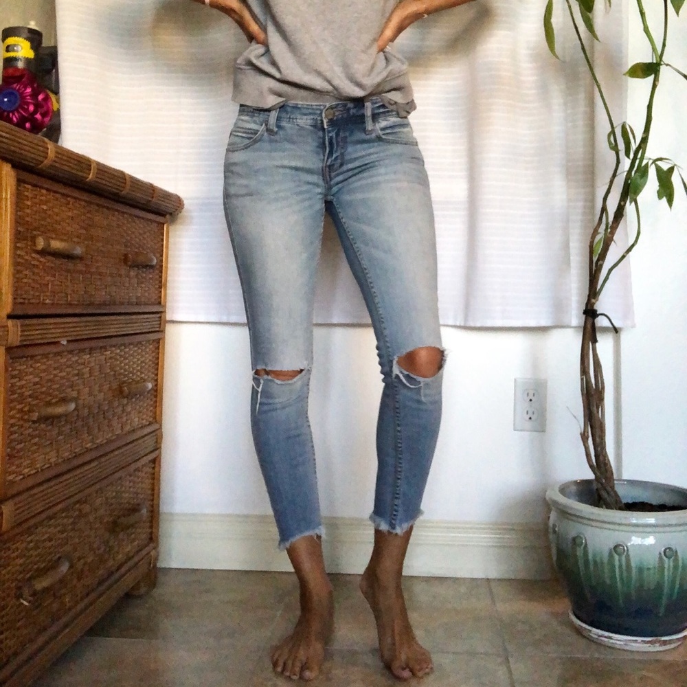 Free People Skinny Cropped Jean
